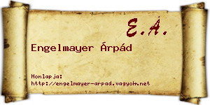 Engelmayer Árpád névjegykártya
