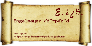 Engelmayer Árpád névjegykártya