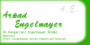 arpad engelmayer business card