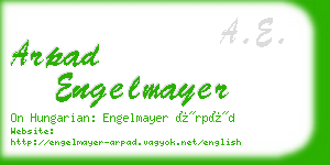 arpad engelmayer business card